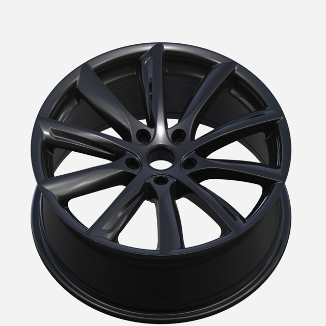 Forged monoblock wheel with silver color