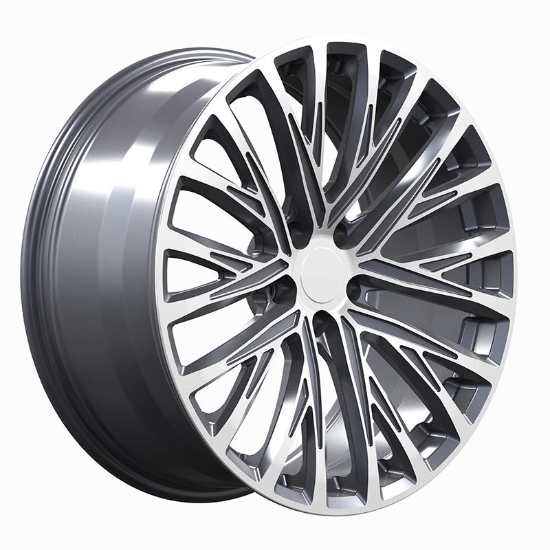 Polished aluminum wheels multi spoke rims for Audi cars 5*114.3mm