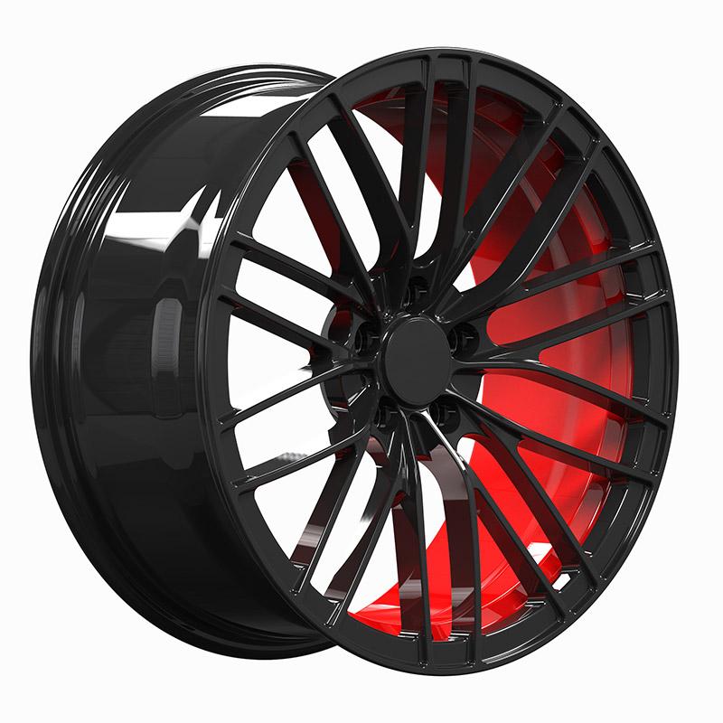 audi wheels custom black wheels with red lip 5*139.7