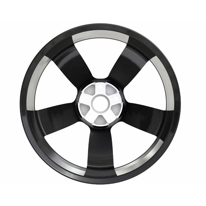 21 inch black full painting pentagram forged wheels  5*120