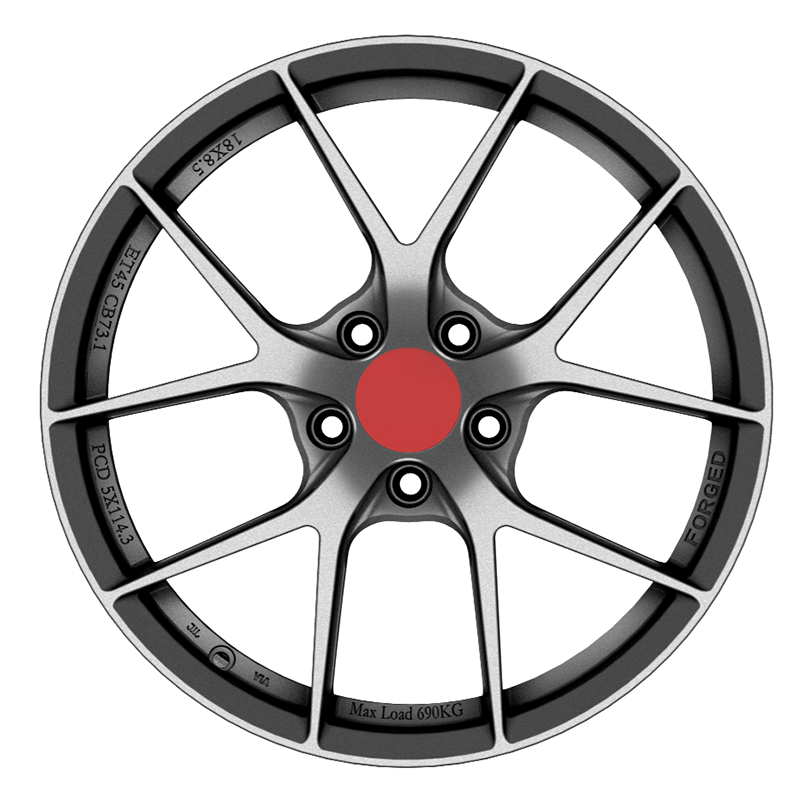 Matte grey  painting  multi spokes forged wheel  5*114.3