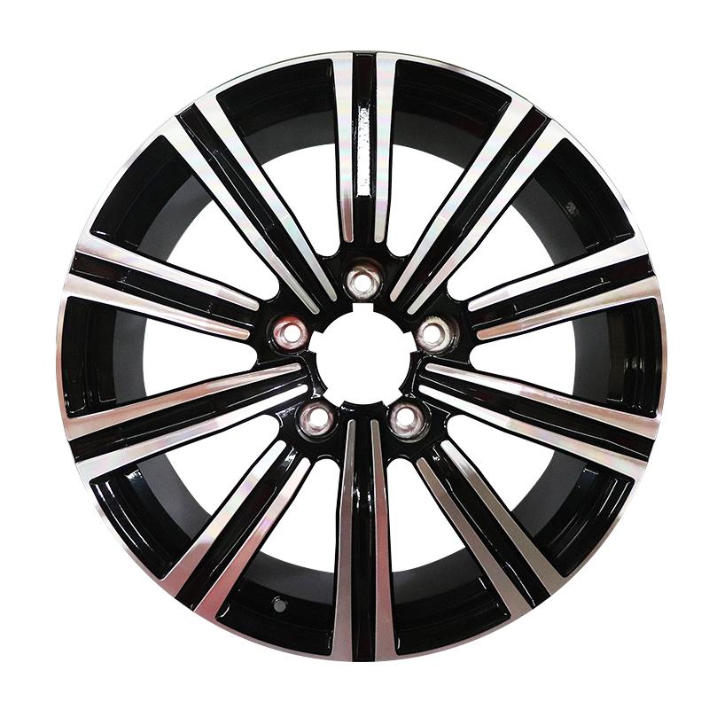 19 inch 5*120 mm black with red spokes polished alloy wheel