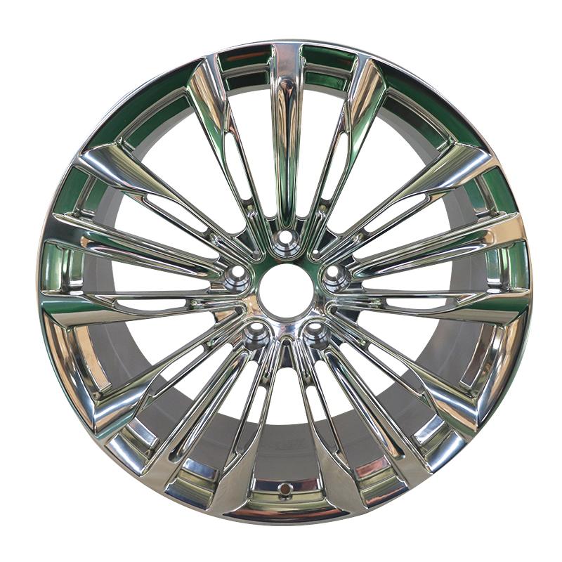 21 inch 5*120 mm gloss silver polished alloy wheel