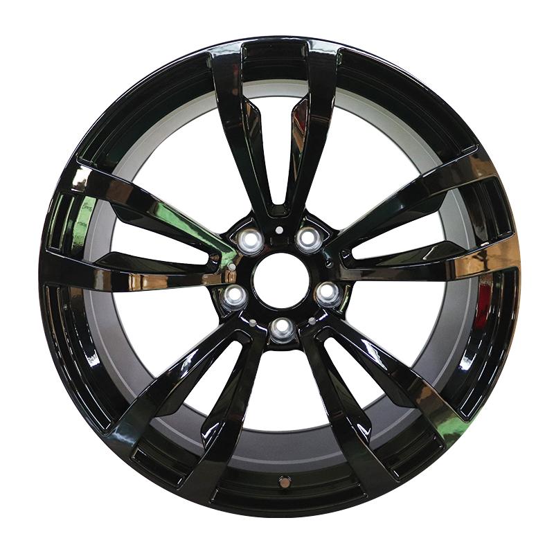 24 inch 5*120 mm black polished wheel