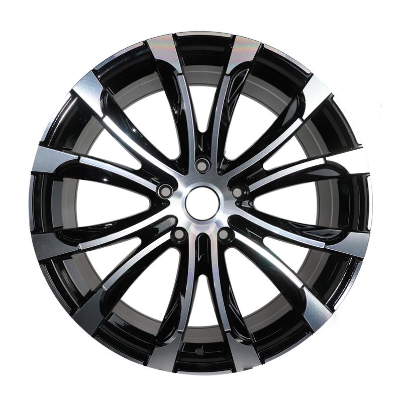 18 inch 5*139.7mm multi-spokes black silver colourful alloy wheels