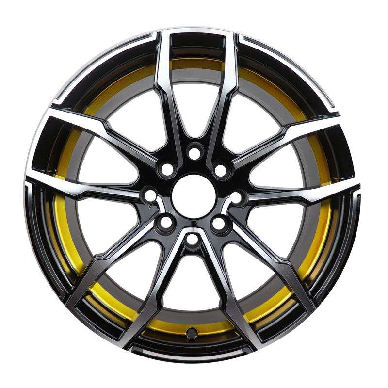17 inch 8*170 mm multi-spoke yellow forged wheel