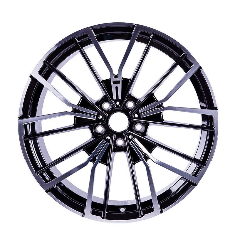 23 inch 5*114.3mm Black and white painted forged wheels