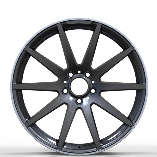 Multi-spoke 6061-T6 forged alloy wheels