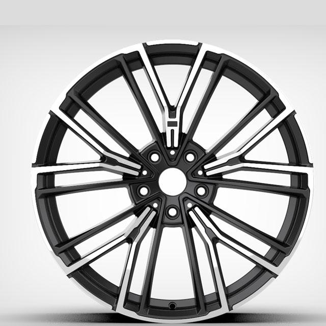 Gloss Black Machined 20 inch forged wheel