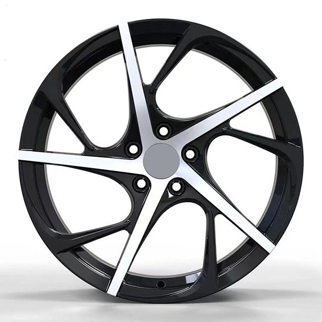 Black Machine face 5 Spoke forged wheel