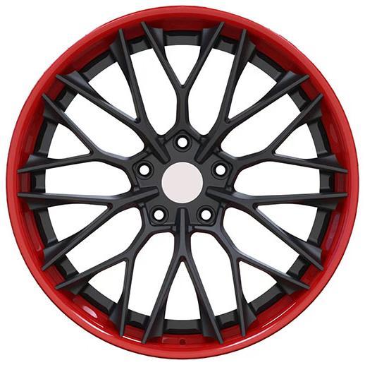 21 inch red 2 piece forged wheel