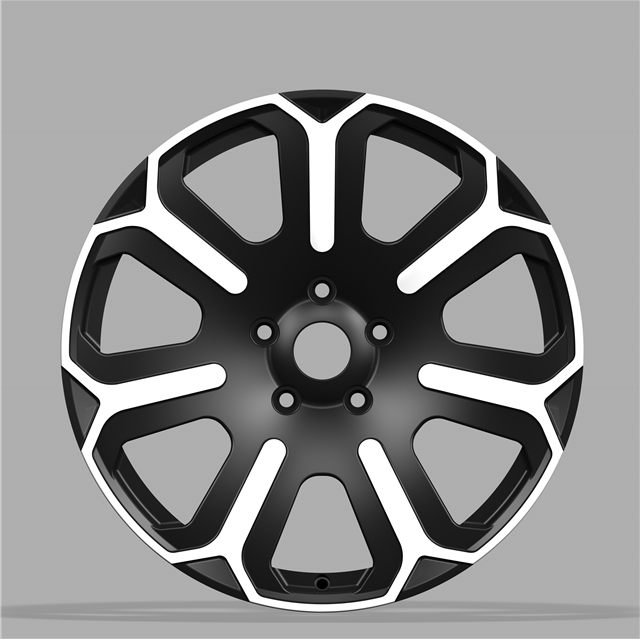Matte black big size wheel hubs